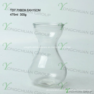 Modern Hand Made Glass Vase/Hand Made Clear Glass Flower Chearper Machine Pressed Clear Glass Flower Vase